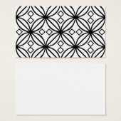 Geometric Black White Floral Pattern (Front & Back)