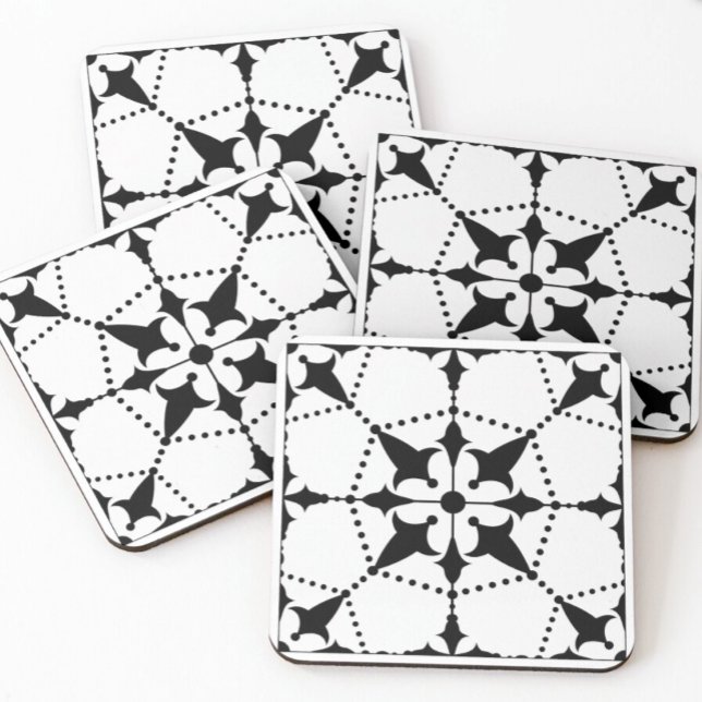 Geometric Black White Pattern Decorative  Ceramic Tile (Creator Uploaded)