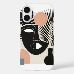  Geometric Black Woman  iPhone 16 Case