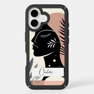 Geometric Black Woman iPhone 16 Case