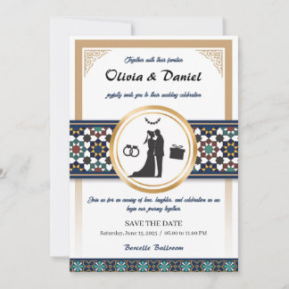 Geometric Bliss Wedding Invitation