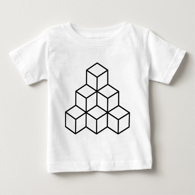 Geometric Blocks - Black Baby T-Shirt (Front)