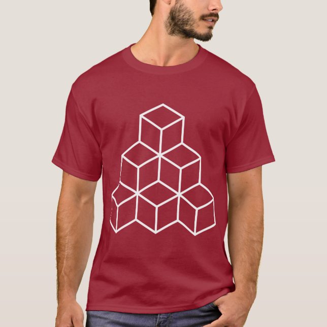 Geometric Blocks - Black T-Shirt (Front)