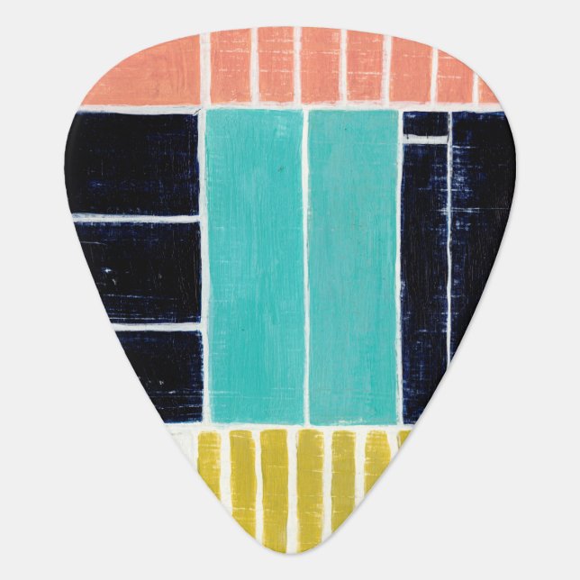 Geometric Blocks Guitar Pick (Front)