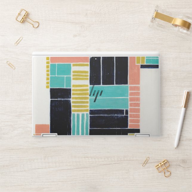 Geometric Blocks HP Laptop Skin (Desk)