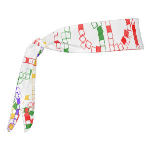 Geometric Blocks Pink Purple Headbands