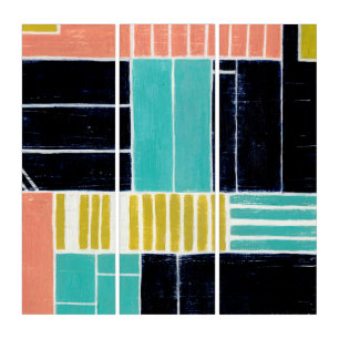 Geometric Blocks Triptych