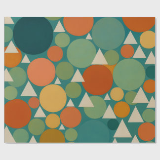 Geometric Bloom - Circles and Triangles in Harmony Wrapping Paper