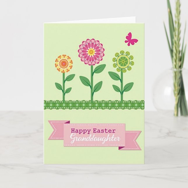 Geometric Blossoms Spring Card (Front)