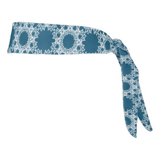 Geometric Blue and White Headband by Joya Eve