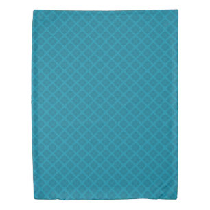 Geometric blue art deco duvet cover