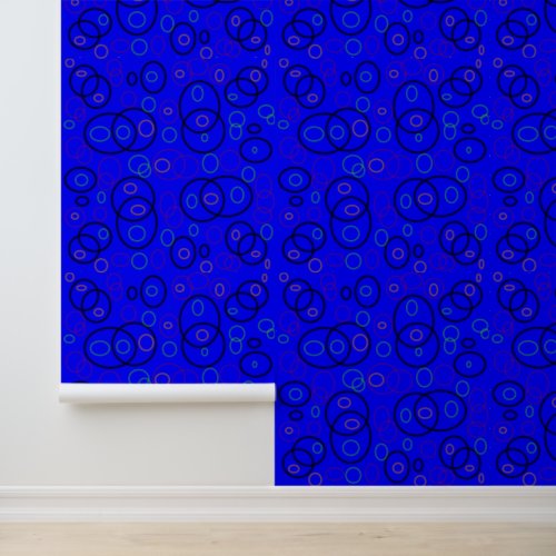 Geometric blue design wallpaper 