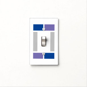 Geometric Blue Grey Purple Light Wall Plate