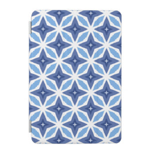 Geometric Blue Pattern iPad Mini Cover