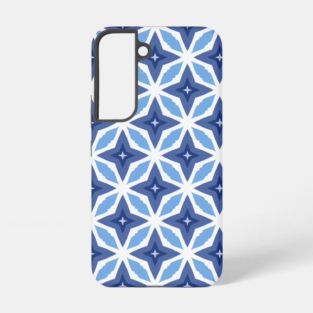 Geometric Blue Pattern Samsung Galaxy Case (Back)