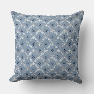 Geometric Blue Pattern Throw Pillow