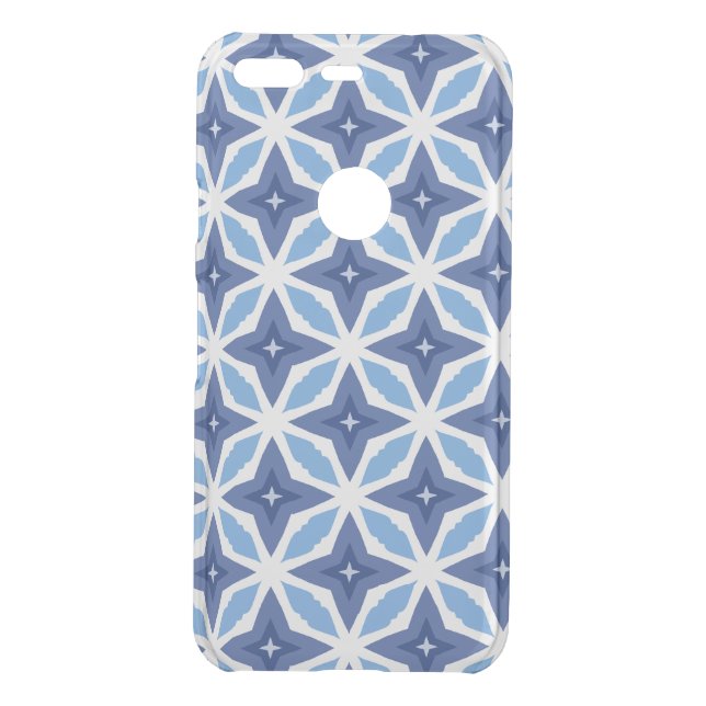 Geometric Blue Pattern Uncommon Google Pixel Case (Back)