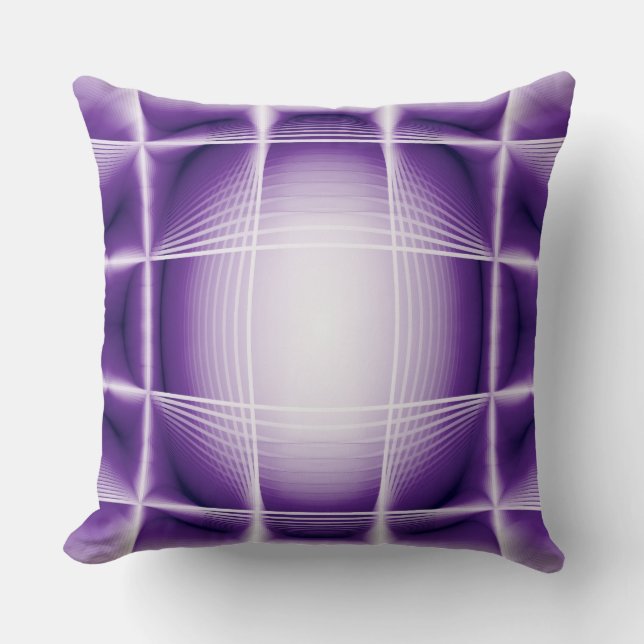Geometric blue structure throw pillow (Front)