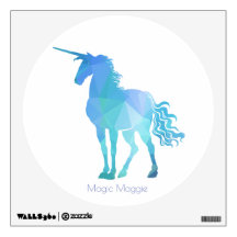 Geometric Blue Unicorn
