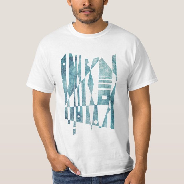 Geometric blues T-Shirt (Front)