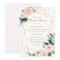 Geometric Blush Gold Floral Bridal Shower Invite