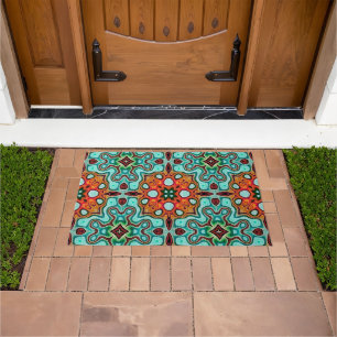 Geometric Bohemian Moroccan Mandala Art Pattern Doormat