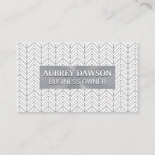 Geometric Bohemian Pattern  Metal Banner Business Card