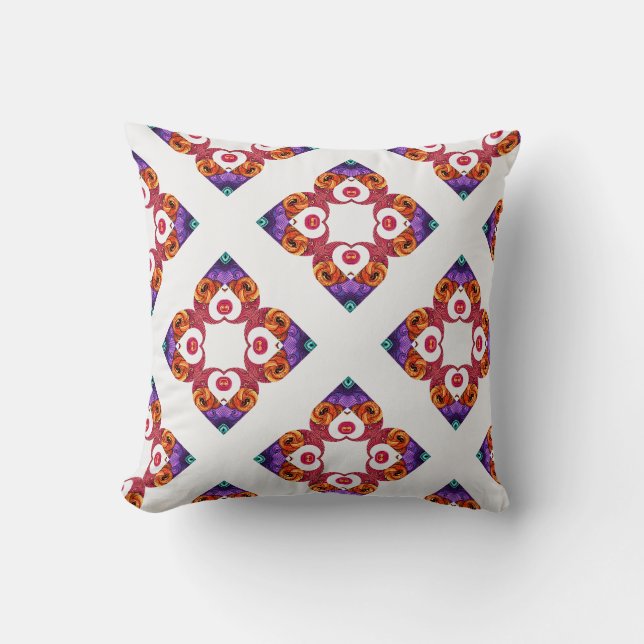Geometric, boho fun  throw pillow (Front)