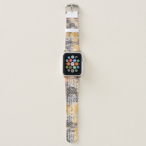 Geometric Boho Tribal Distressed Pattern Apple Watch Band