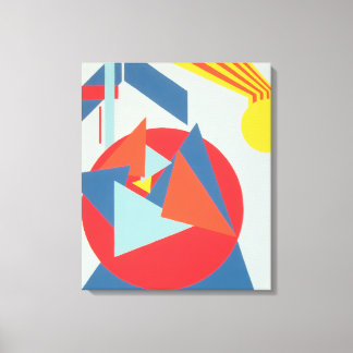 Geometric Bold Yellow Sunburst Canvas Print