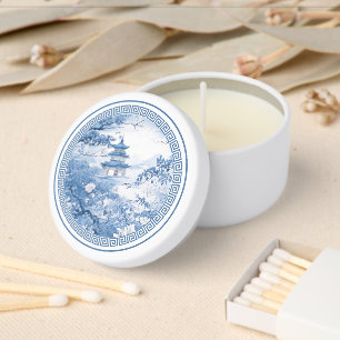 Geometric Border Chinoiserie Pattern ID1094 Mini Candle Favors