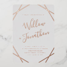 Geometric Border Foil Invitation