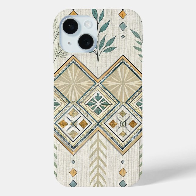 Geometric Botanical Folk Art Seamless Pattern Case-Mate iPhone Case (Back)