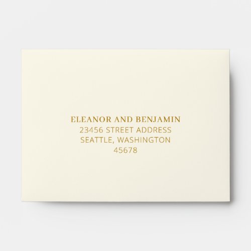 Geometric Botanical Return Address Wedding RSVP  Envelope