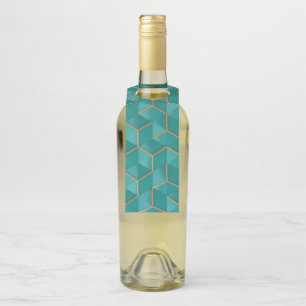 geometric bottle hanger tag