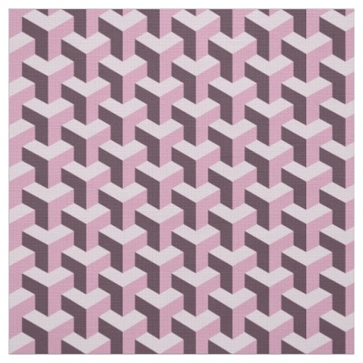 Geometric Box Pattern in Lilac Fabric