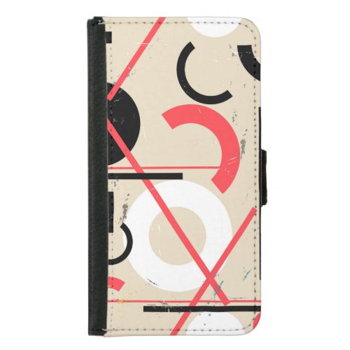 Geometric Bright Abstract Seamless Pattern Samsung Galaxy S5 Wallet Case