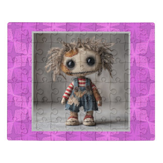 Geometric bright lilac art deco jigsaw puzzle