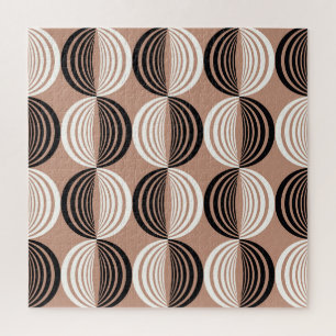 Geometric Brown Circles Seamless Design Jigsaw Puzzle