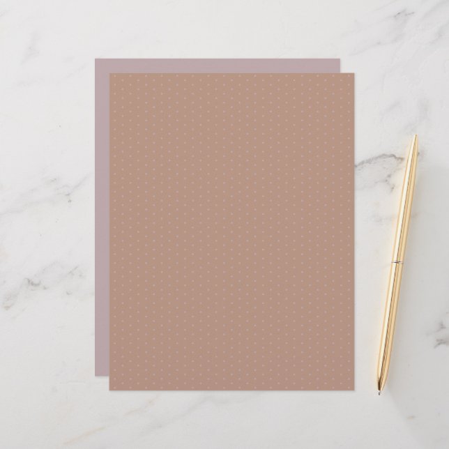 Geometric Brown Polka Dots Scrapbook Paper (Front/Back In Situ)
