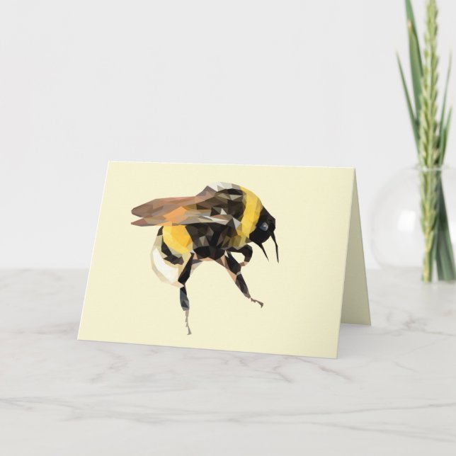 Geometric Bumblebee Greeting Card (Front)