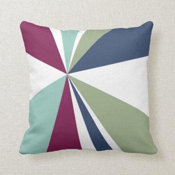 Geometric Burst Triangle Art Purple Blue Green Throw Pillow by DifferentStudios at Zazzle