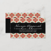 Geometric Business Card Aztec Pattern Red (Front/Back)