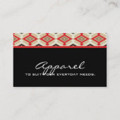 Geometric Business Card Aztec Pattern Red (Back)
