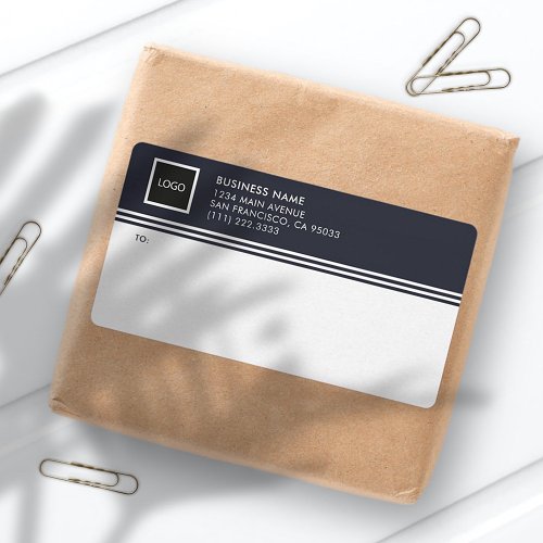 Geometric Business Logo Mailing Shipping Labels