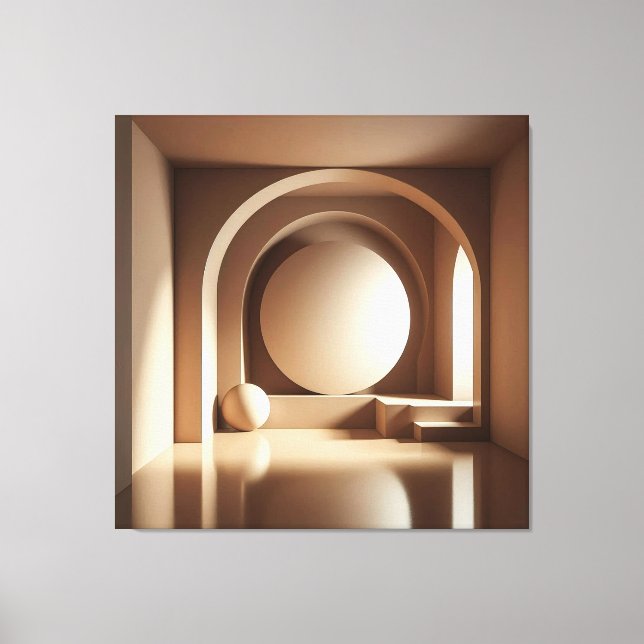 Geometric Calm – Minimalist Architecture Canvas Print (Front)