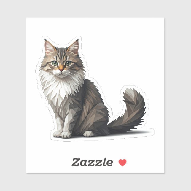 Geometric Cat Sticker (Sheet)