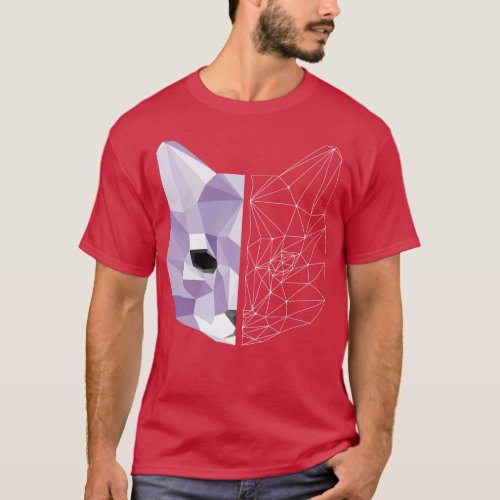 Geometric cat  T_Shirt