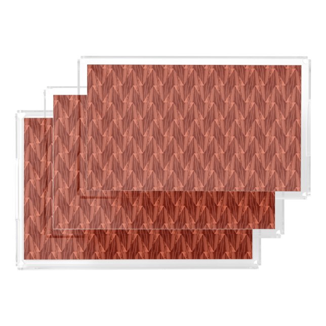Geometric Cedar Acrylic Trays (Single or Set) (Set)