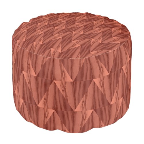 Geometric Cedar Pouf